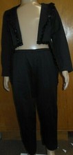 COSTUME TUXEDO JACKET  PANTS BLACK Child / Men black sequin trim