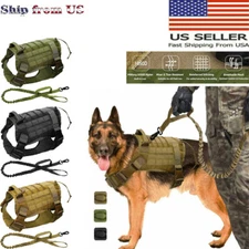 Tactical Dog Vest US Working Dog Military Harness with Handle No-pull Large