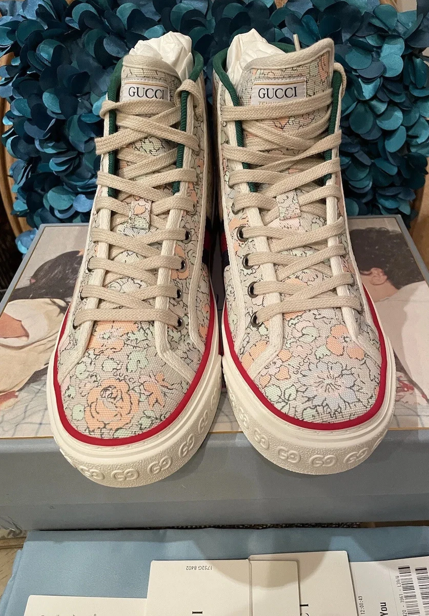 Gucci Liberty of London Womens Tennis 1977 High Top Sneakers 39.5