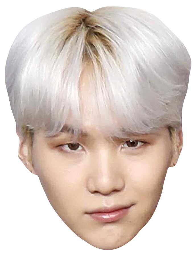 Suga (Min Yoon-gi) from Bangtan Boys 2D Card Party Face Mask Korean K Pop