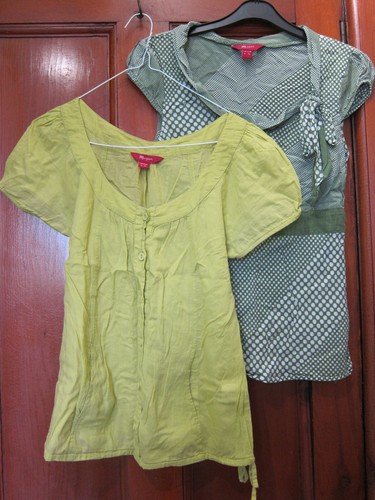 Pair pretty Monsoon blouses; UK8, cotton/silk, Spring fresh, one has pockets :) - Picture 2 of 13