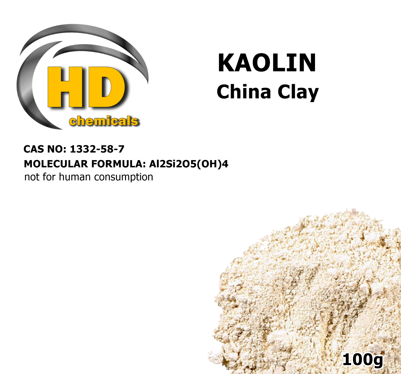 100g Kaolin China Clay Powder - 100% Pure Natural Quality Product FREE PP