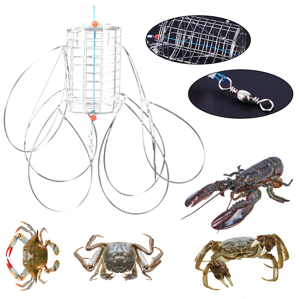 Complete Crab Crabbing Fishing Set With Drop Net Bait Bag