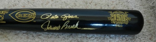 2019 Reds 150th Anniversary signed bat limited ed 10/1000 Pete Rose Johnny Bench - Picture 2 of 9