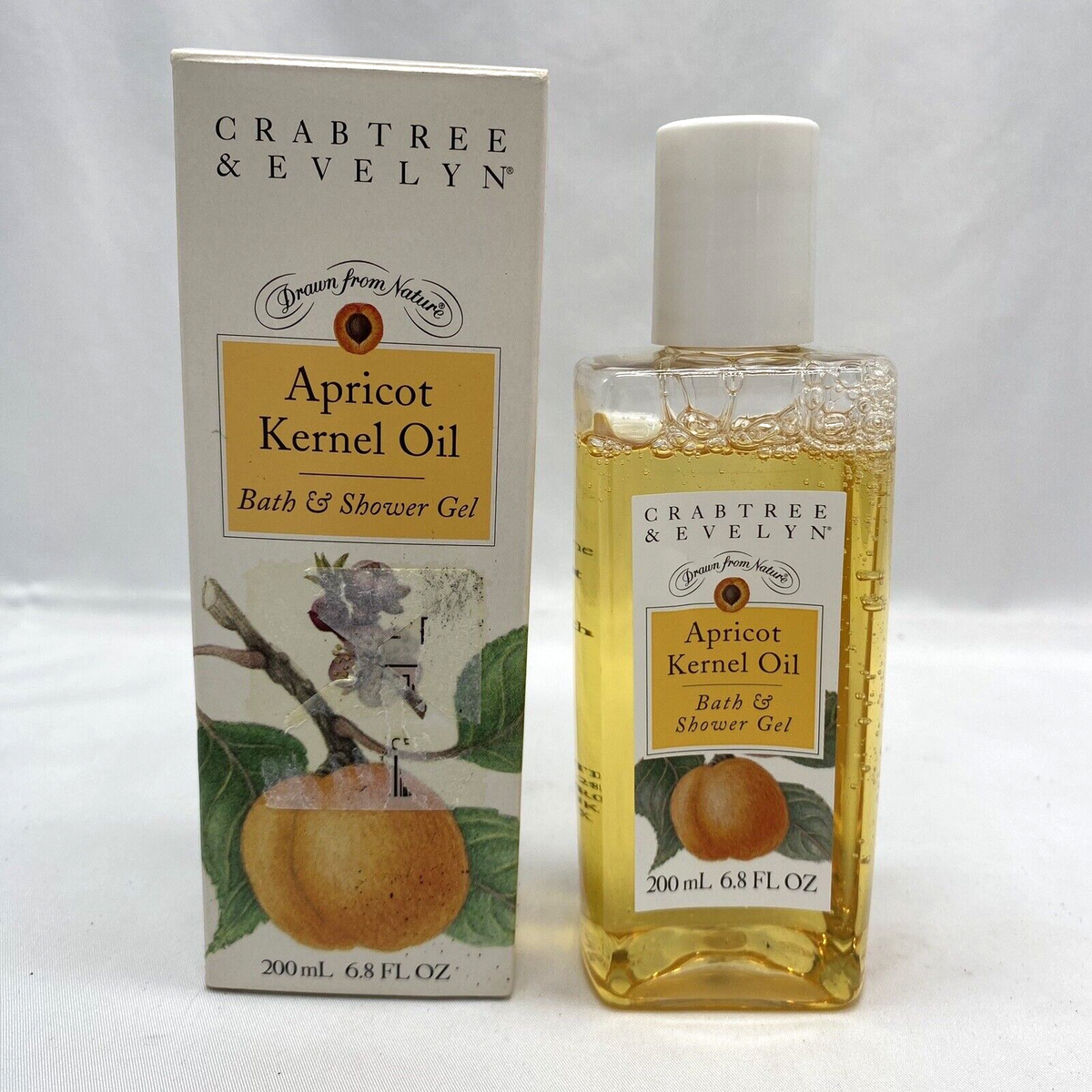 Crabtree &amp; Evelyn Apricot Kernel Oil Bath &amp; Shower Gel 200ml 6.8oz 
