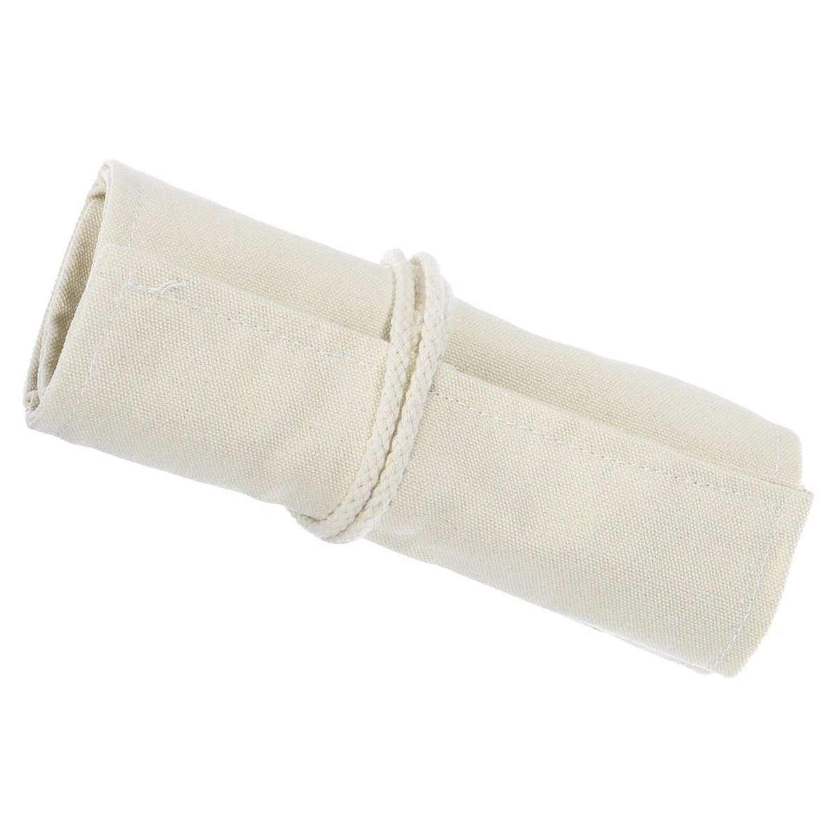 Handmade 24 Slots Roll Up Pencil Case Canvas Pencil Wrap Pouch