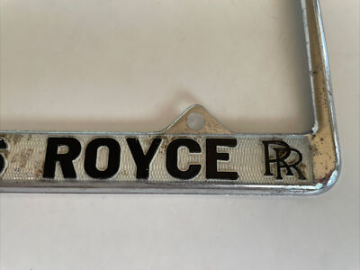 Vintage Metal License Plate Frame - My Other Car is a Rolls Royce