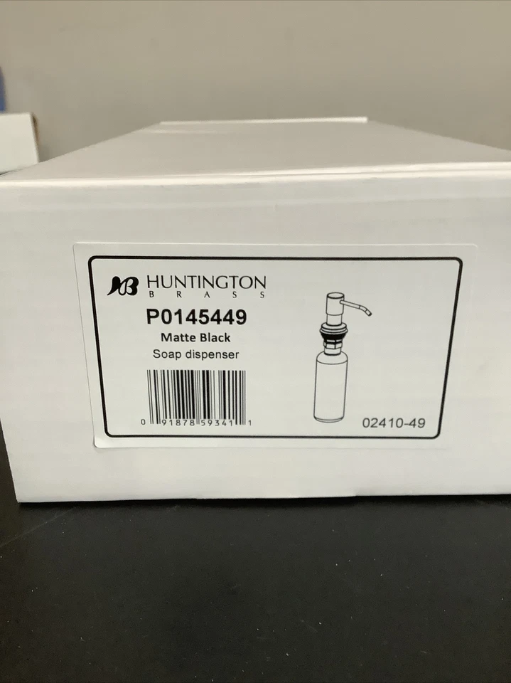 Dispensador de jabón negro hunington latón P0145449 Foto 2 de 4