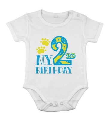 Mein 2. Geburtstag Neugeborenen Body Baumwolle Baby Junge Kurzarm