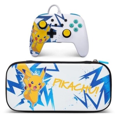 Power A Enhanced WIRED Controller + Slim Case for Nintendo Switch - Pikachu High