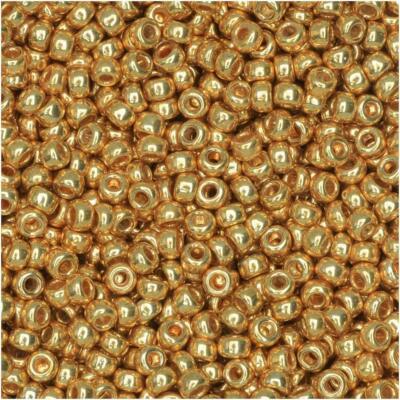 Miyuki Round Rocaille Seed Beads Size 11/0 24GM Galvanized Gold 11-1052-5