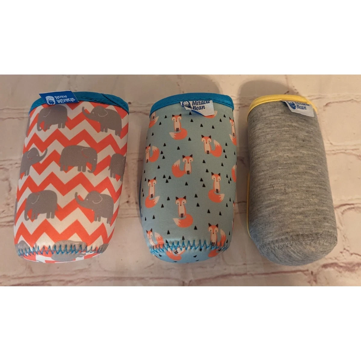 8oz Set of 6 pcs Miracle Bean Neoprene Baby Bottle Sleeves