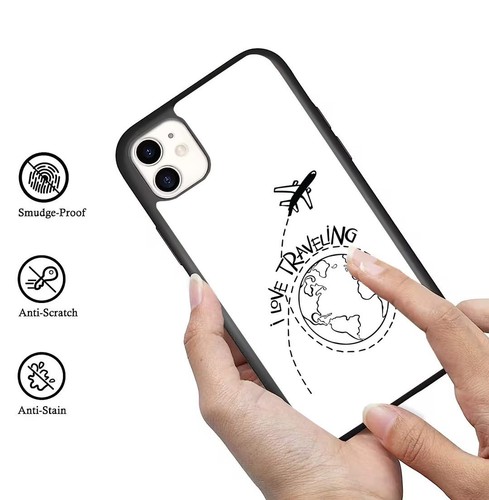 poster i love traveling Anti scratch Cover For iPhone SE XS XR Max 5 6 7 8 Plus - Picture 20 of 25