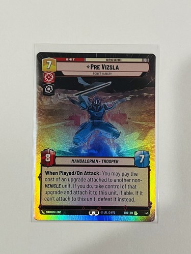 Star Wars Unlimited SHD - Pre Vizsla #411 Hyperspace Rare Foil / Non Foil (2) - Picture 3 of 6