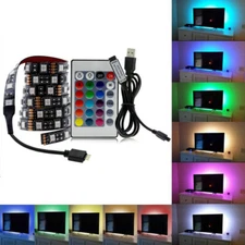 USB LED Strip Light 2835 5050 RGB TV Backlight Flexible Decoration DC 5V 0.5m-5m