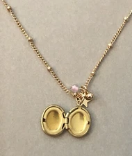 NEW $49 Baby Locket Bracelet Chain Fm Restoration Hardware Lumiere 103631 Pink