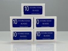 50 Personna Crystal double edge razor Shaving DE blades made in Israel