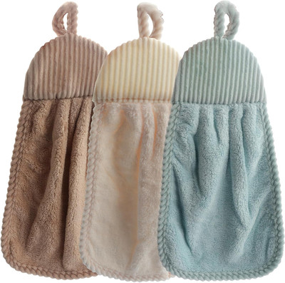 3Pcs Pack Kitchen Bathroom Hand Drying Towel, Decorative Towel, Microfiber 