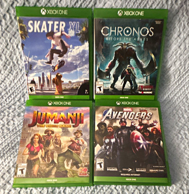 Microsoft Xbox One Game Lot: Skater XL, Chronos, Jumanji, Marvel's Avengers