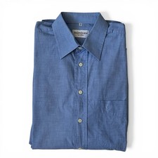 Vintage Yves Saint Laurent YSL Blue Shirt Men  s 16 / 41   XL Relaxed Fit