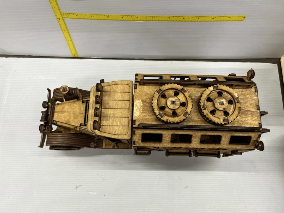 Wood Expedition Wagon Wooden 3d Mechanical Model Kit Puzzle Toy DIY Gift - Image 3 of 4