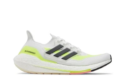 36 FY0401 Adidas Ultra Boost 21 blanc vert solaire W chaussures de course... - Photo 1/4