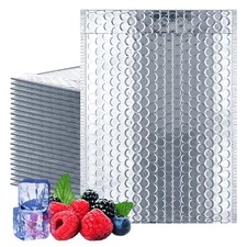 Silver Thermal Bubble Mailers Insulated Metallic Self Seal 250 Count 5 x 9 in