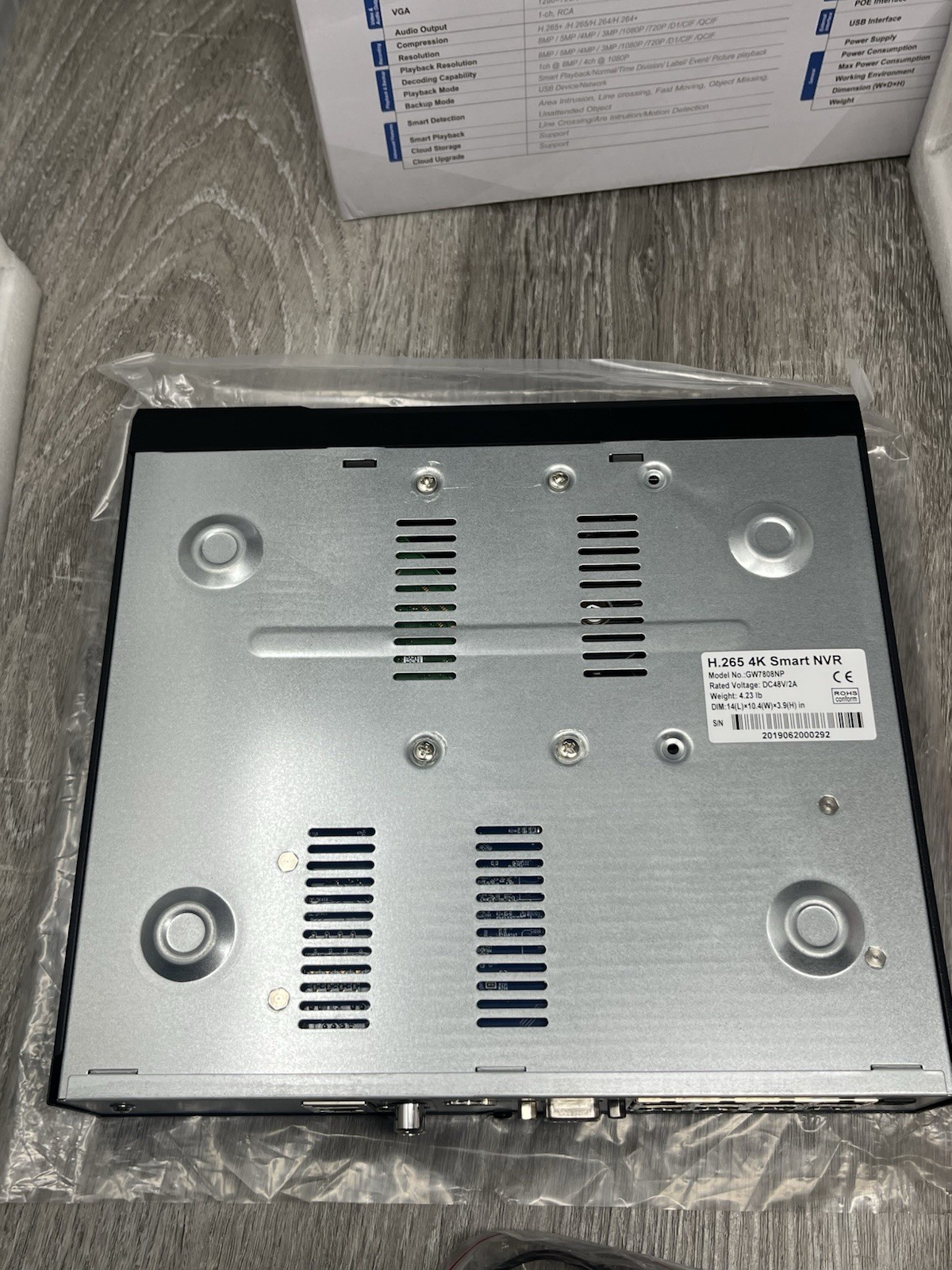 GW7808NP 8 Channel NVR (NEW OPEN BOX Network Video Recorder) 8MP SMART PLAYBACK