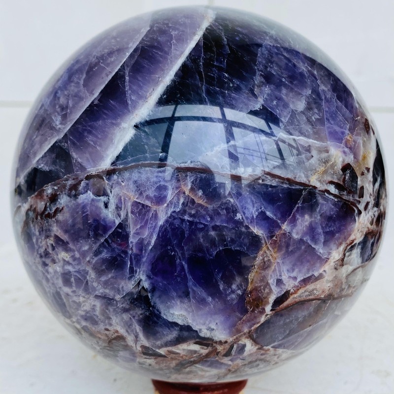 TOP Dream Amethyst Quartz Crystal Sphere Ball Healing 2400g