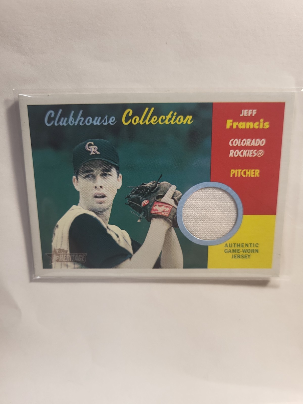 2006 Topps Heritage Jeff Francis Clubhouse Collection #CC-JF Game Worn Jersey