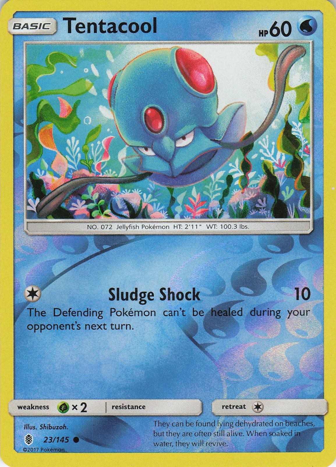 Tentacool 23/145 Common Guardians Rising Pokemon Reverse Holo Lightly Played