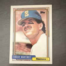 Topps 1992 Edgar Martinez #553 Seattle Mariners Baseball Card Base Set