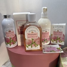 Crabtree  Evelyn Rosewater Hat Box Gift Set Lotions,Gel,Soap,Talc-Free Powder