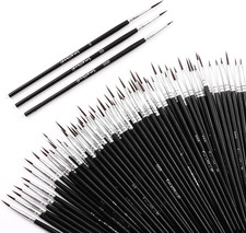 72 PCS Tiny Detail Paint Brushes, Fine Tip Paint Brush Set 3 Size