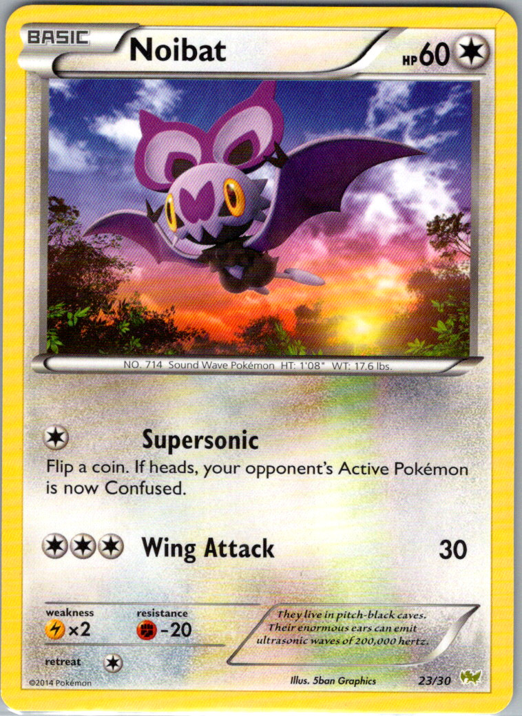 Noibat (#23) 12/30 XY Trainer Kit: Sylveon & Noivern Common 2014 NM