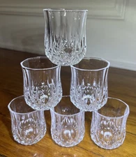 Set of 6 Cristal D’Arques Longchamp Shot Glasses 2 1/4" Tall NICE