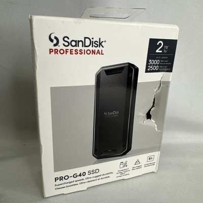SanDisk PRO-G40 2TB NVMe USB-C Portable External SSD (SDPS31H-002T-GBCND) - NEW