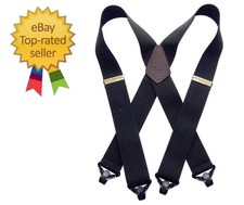 2" Wide Contractor Suspenders for Men Heavy Duty - Work Suspenders for...
