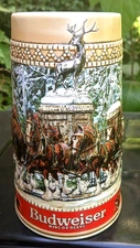 1987 Budweiser Collectors Holiday "C" Series King of Beers Stein *Anheuser Busch
