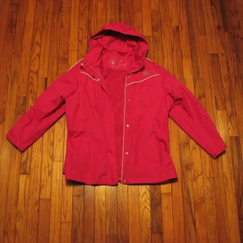 Zero X Posur full zip women's rain coat with hood Red size 1X