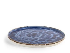 H&H 6 piatti piani Cobalto in porcellana dura con bordo rinforzato Diametro cm