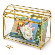 Glass Wedding Card Box Wedding Card Holder Durability Decor Multipurpose