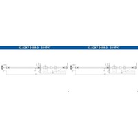 2X ATE Bremsschlauch BremsschlÄUche SchlÄUche 487Mm Vorne Passend FüR Ford Kuga