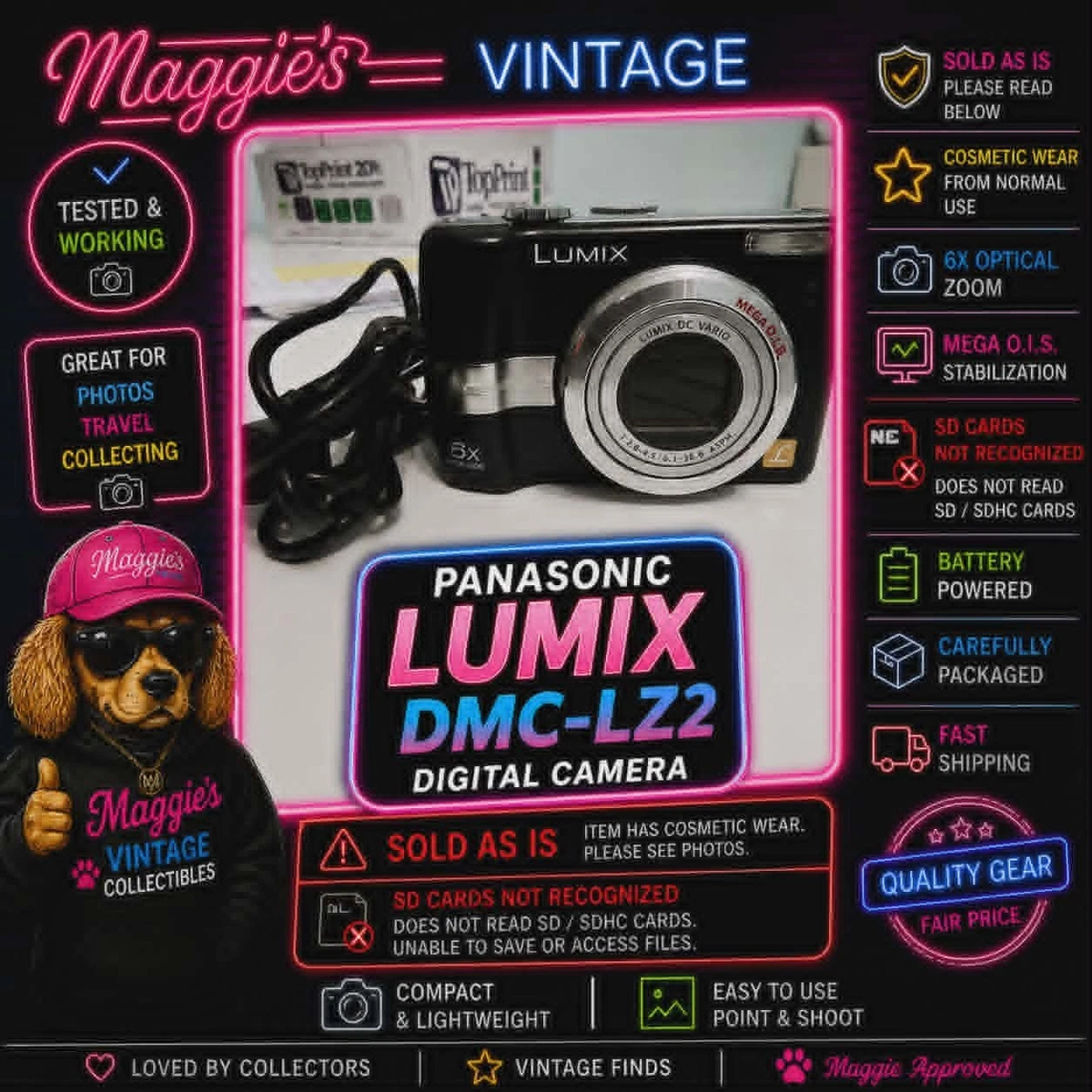 LUMIX DMC-LZ7 デジタルカメラ 6倍ズーム SDカード付 Panasonic LUMIX DMC-LZ7 Digital Cameras for sale | eBay