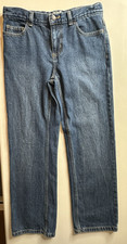 Cat  Jack Relaxed Straight Little Boys 12 Husky Blue Jeans Adjustable Waist