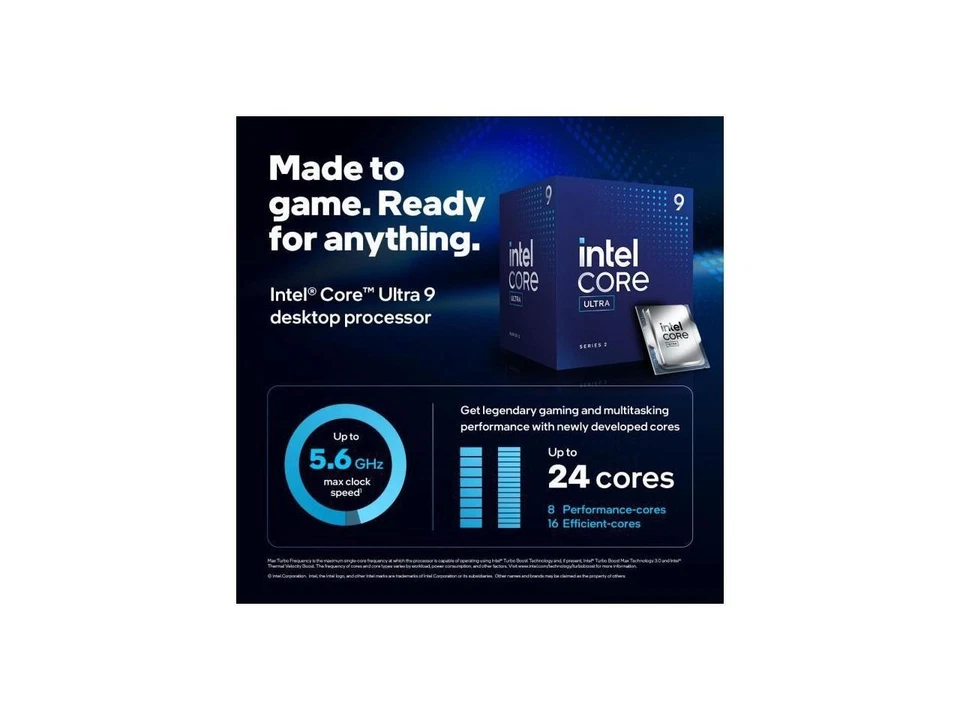 Intel Core Ultra 9 285 24core 4.6GHz OC LGA-1851 Boxed Processor BX80768285 - Image 3 of 4