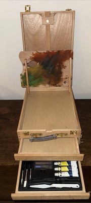 Vtg. Royal Langnickel Wood Box Easel Painting - Oil, Acrylic