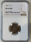 1901 Indian Head Cent NGC MS64 BN UNCIRCULATED 1C Coin BUY IT NOW!