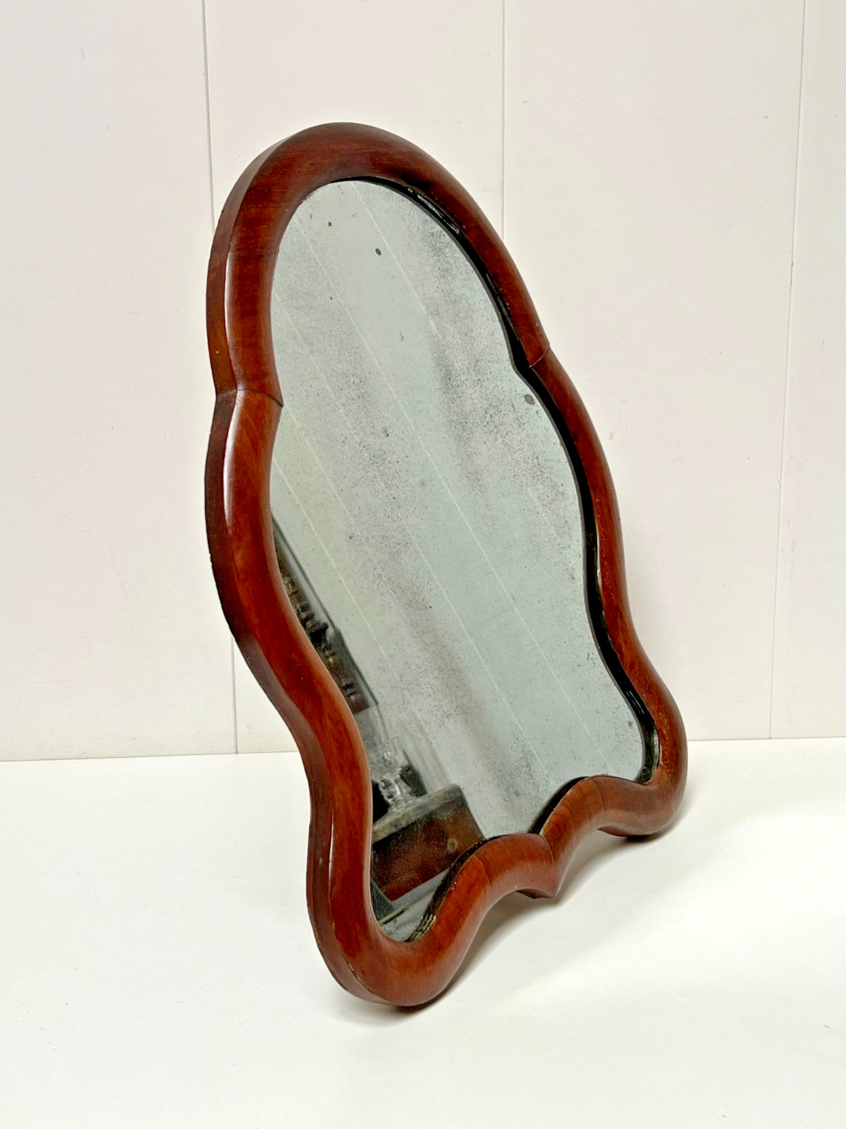 Antique 19th Century Walnut Barber Table Mirror