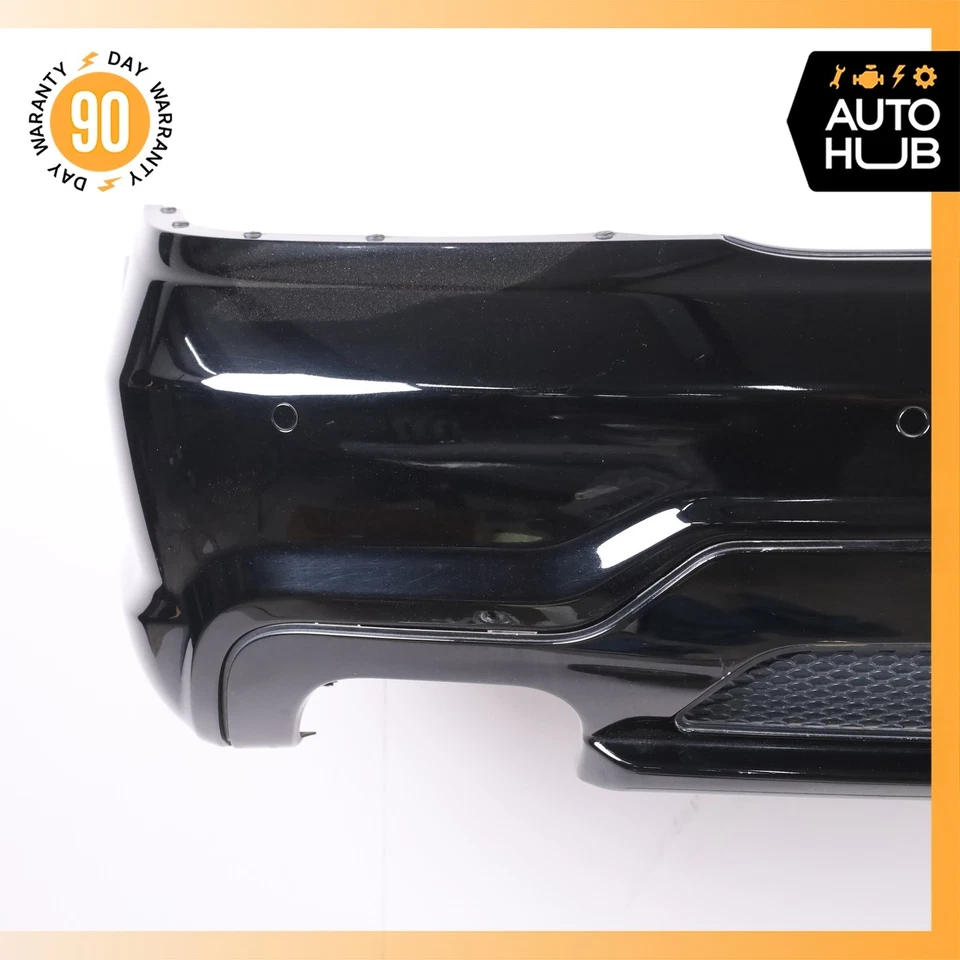 Conjunto de tampa de para-choque traseiro Mercedes R230 SL550 SL600 AMG Sport preto fabricante de equipamento original - Imagem 4 de 4